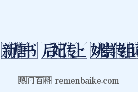新唐书·后妃传上·姚崇传组词是什么意思的图片
